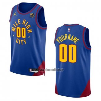 Maillot Denver Nuggets Personnalise Statement 2022-23 Bleu