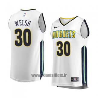 Maillot Denver Nuggets Thomas Welsh No 30 Association 2017-18 Blanc