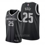 Maillot Detroit Pistons Derrick Rose No 25 Ville Noir