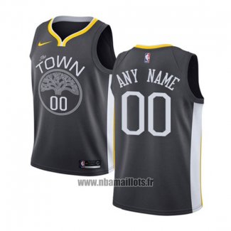 Maillot Enfant Golden State Warriors Personnalise 2017-18 Noir