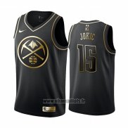 Maillot Golden Edition Denver Nuggets Nikola Jokic No 15 Noir