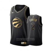 Maillot Golden Edition Houston Rockets Kawhi Leonard No 2 Noir