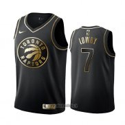 Maillot Golden Edition Tornto Raptors Kyle Lowry No 7 Noir