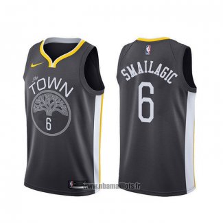 Maillot Golden State Warriors Alen Smailagic NO 6 Statement 2019-20 Noir