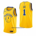 Maillot Golden State Warriors Damion Lee No 1 Hardwood Classic 2018-19 Jaune