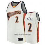 Maillot Golden State Warriors Jordan Bell No 2 2009-10 Hardwood Classics Blanc