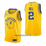 Maillot Golden State Warriors Jordan Bell No 2 Hardwood Classic 2018-19 Jaune