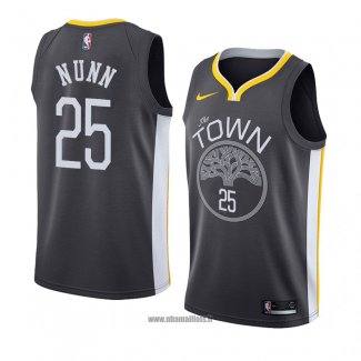 Maillot Golden State Warriors Kendrick Nunn No 25 Statement 2018 Noir