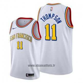 Maillot Golden State Warriors Klay Thompson No 11 Classic Edition Blanc