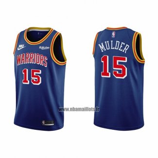 Maillot Golden State Warriors Mychal Mulder NO 15 75th Anniversary Bleu