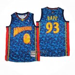 Maillot Golden State Warriors NO 93 Bape Mitchell & Ness 2009-10 Bleu