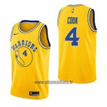 Maillot Golden State Warriors Quinn Cook No 4 Hardwood Classic 2018-19 Jaune