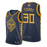 Maillot Golden State Warriors Stephen Curry No 30 2019 Bleu