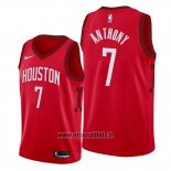 Maillot Houston Rockets Carmelo Anthony No 7 Earned Edition Rouge