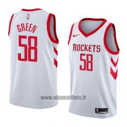 Maillot Houston Rockets Gerald Green No 58 Association 2018 Blanc