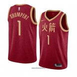 Maillot Houston Rockets Iman Shumpert No 1 Ville 2018-19 Rouge