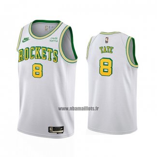 Maillot Houston Rockets Jae'sean Tate NO 8 Classic 2022-23 Blanc