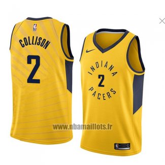 Maillot Indiana Pacers Darren Collison No 2 Statement 2018 Jaune