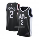 Maillot Los Angeles Clippers Kawhi Leonard No 2 Ville 2020-21 Noir