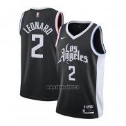 Maillot Los Angeles Clippers Kawhi Leonard No 2 Ville 2020-21 Noir