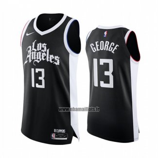 Maillot Los Angeles Clippers Paul George NO 13 Ville 2020-21 Authentique Noir