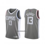 Maillot Los Angeles Clippers Paul George No 13 Earned 2020-21 Gris
