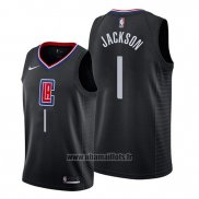 Maillot Los Angeles Clippers Reggie Jackson No 1 Statement 2019-20 Noir