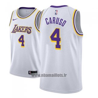 Maillot Los Angeles Lakers Alex Caruso No 4 Association 2018-19 Blanc