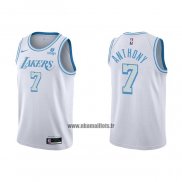 Maillot Los Angeles Lakers Carmelo Anthony NO 7 Ville 2021-22 Blanc