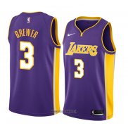 Maillot Los Angeles Lakers Corey Brewer No 3 Statement 2018 Volet