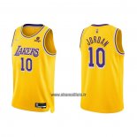 Maillot Los Angeles Lakers Deandre Jordan NO 10 75th Anniversary 2021-22 Jaune
