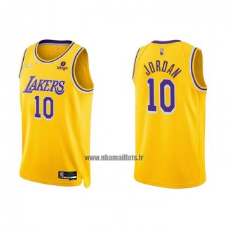 Maillot Los Angeles Lakers Deandre Jordan NO 10 75th Anniversary 2021-22 Jaune