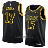 Maillot Los Angeles Lakers Isaac Bonga No 17 Ville 2017-18 Noir