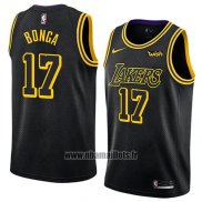 Maillot Los Angeles Lakers Isaac Bonga No 17 Ville 2017-18 Noir