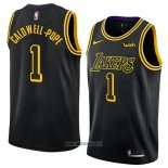 Maillot Los Angeles Lakers Kentavious Caldwell-pope No 1 Ville 2018 Noir