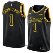 Maillot Los Angeles Lakers Kentavious Caldwell-pope No 1 Ville 2018 Noir