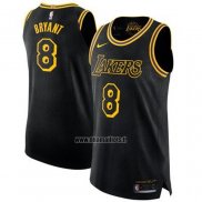 Maillot Los Angeles Lakers Kobe Bryant NO 8 Black Mamba Authentique Noir