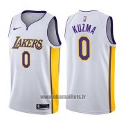 Maillot Los Angeles Lakers Kyle Kuzma No 0 2017-18 Blanc