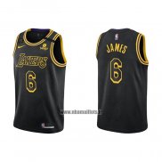 Maillot Los Angeles Lakers LeBron James NO 6 Mamba 2021-22 Noir