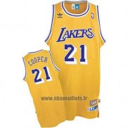 Maillot Los Angeles Lakers Michael Cooper No 21 Retro Jaune