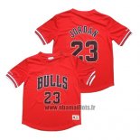 Maillot Manche Courte Chicago Bulls Michael Jordan No 23 Rouge