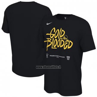 Maillot Manche Courte Golden State Warriors 2023 NBA Playoffs Mantra Noir