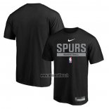 Maillot Manche Courte San Antonio Spurs Practice Performance 2022-23 Noir