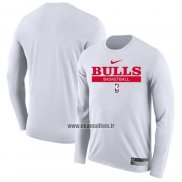 Maillot Manches Longues Chicago Bulls Practice Performance 2022-23 Blanc