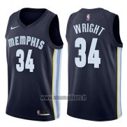 Maillot Memphis Grizzlies Brandan Wright No 34 Icon 2017-18 Bleu