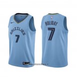 Maillot Memphis Grizzlies Justin Holiday NO 7 Statement Bleu