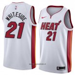 Maillot Miami Heat Hassan Whiteside No 21 Association 2018 Blanc