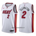 Maillot Miami Heat Wayne Ellington No 2 Association 2017-18 Blanc