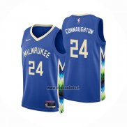 Maillot Milwaukee Bucks Pat Connaughton NO 24 Ville 2022-23 Bleu