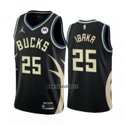 Maillot Milwaukee Bucks Serge Ibaka NO 25 Statement 2022-23 Noir